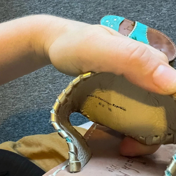 Jack Rogers Pineapple Sandals in Blue, size 7 - Picture 6 of 7